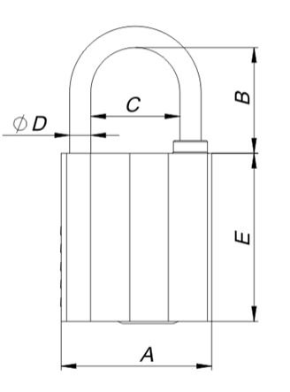 Kłódka LOB K350 wymiary